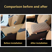 Leather Car Armrest Pad — Memory Foam Center Console Cover