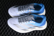 adidas Adizero Evo SL Running Shoes, White Blue and Silver