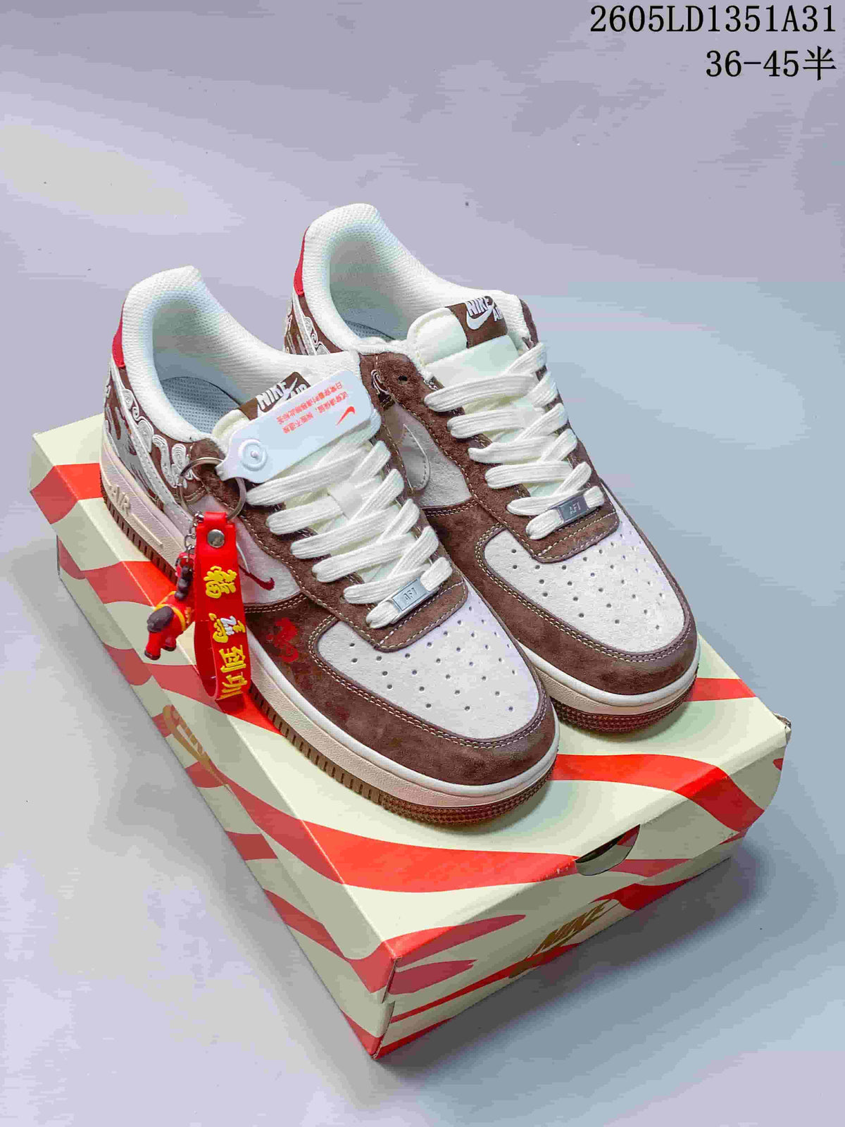 Nike Air Force 1 Low Year of the Horse Sneakers in Gray