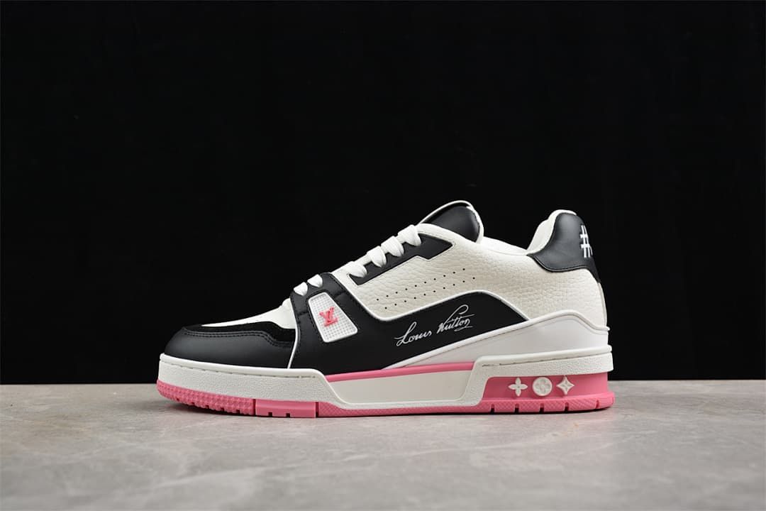 Louis Vuitton LV Trainer Sneaker White Pink