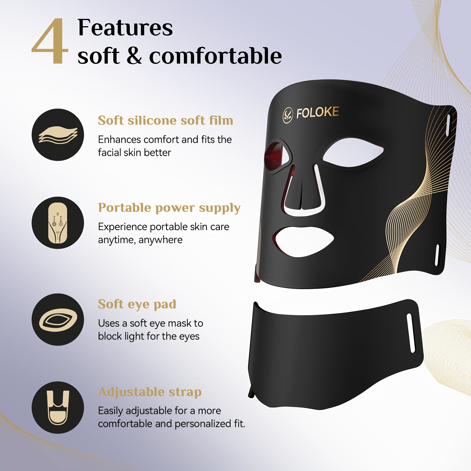 FDA Cleared 7-color LED Phototherapy Face Mask And Neck Care, LED Red Light, Reduce Oil, Home Use, Improves Pores, Repairs Dullness And Acne.