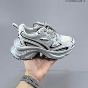 GG-CC G23X4317B Chunky Platform Sneakers, Silver and White