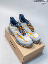 ECCO Men's Trail Sneakers in White, Gray and Orange