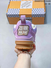 Louis Vuitton Trainer Sneakers in Lavender and Gum