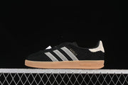 adidas Gazelle Indoor Sneakers Black with Gum Sole JI2755