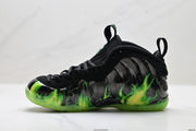 Nike Penny Hardaway Foamposite Sneakers, Black and Volt Green