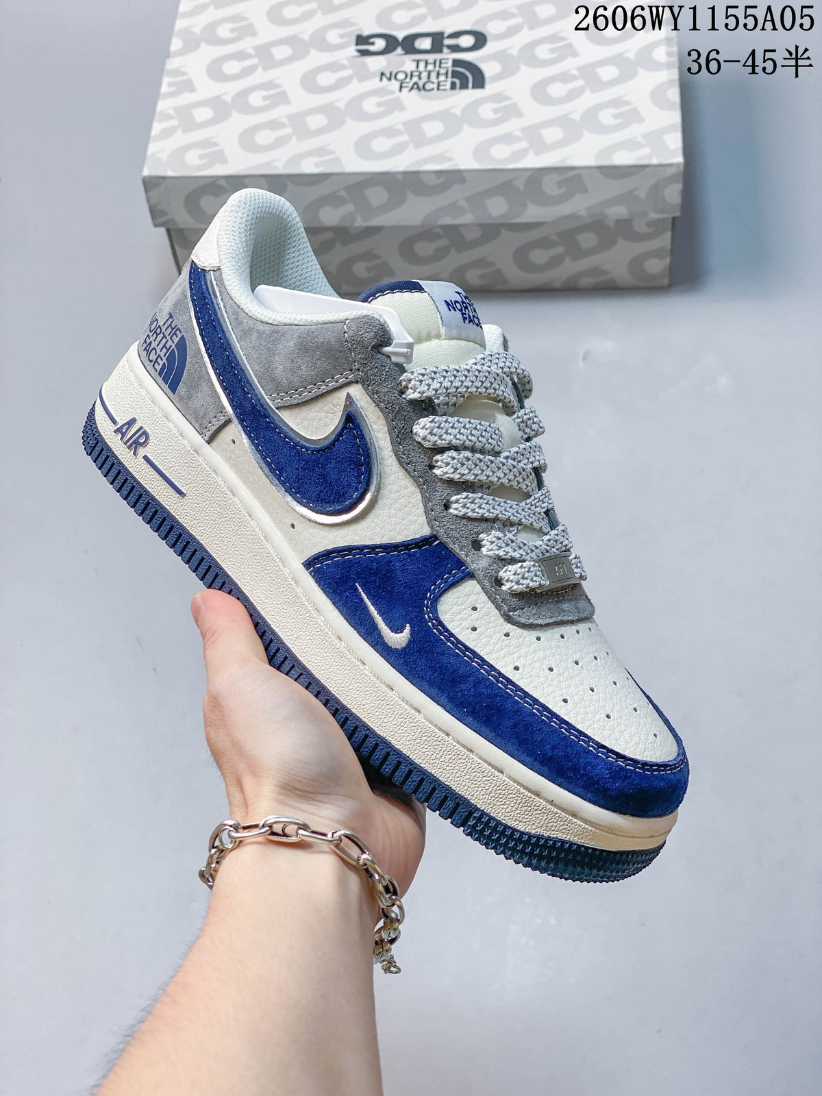 Nike Air Force 1 Low '07 x Supreme White and Navy Sneakers