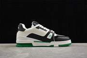 Louis Vuitton LV Trainer Sneaker in White, Green and Black