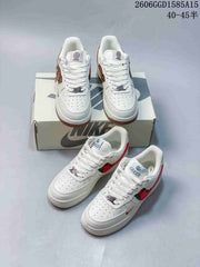 Nike Air Force 1 Low White Designer-Pattern Sneakers