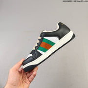 Gucci Screener Low-Top Sneakers in Black and White