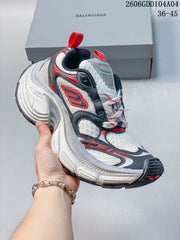 Balenciaga Hamptons Chunky Sneakers White Red 06GDD104A04