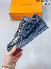 Louis Vuitton Trainer Low-Top Sneakers in Dark Navy