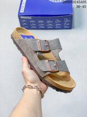 Birkenstock Arizona Two-Strap Sandals, Suede-Style Upper
