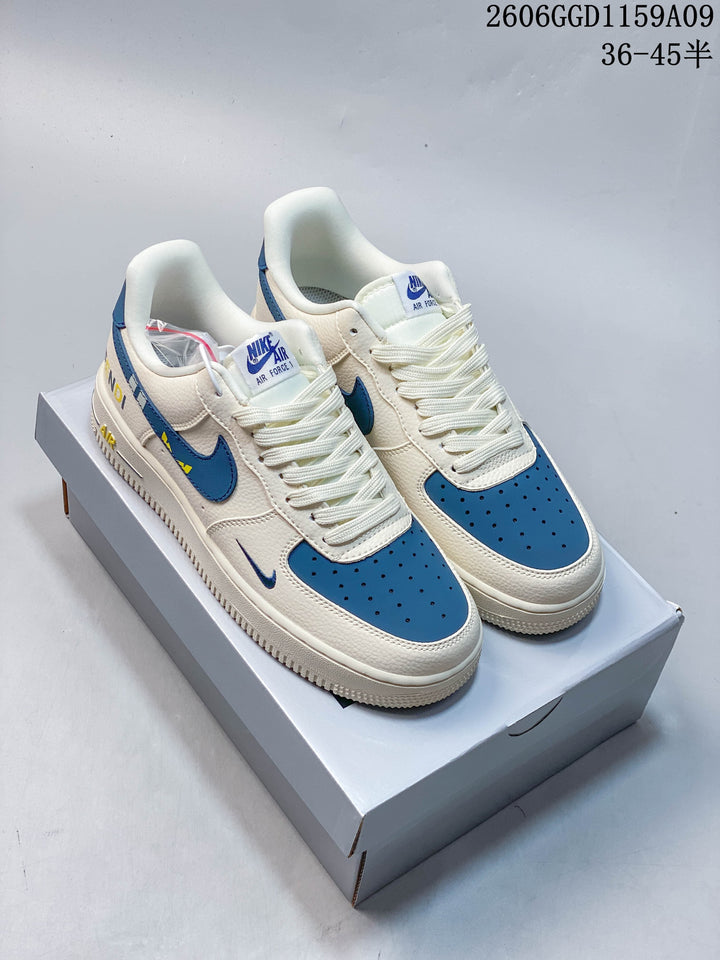 Nike Air Force 1 Low DD1982-367 White Blue Sneakers