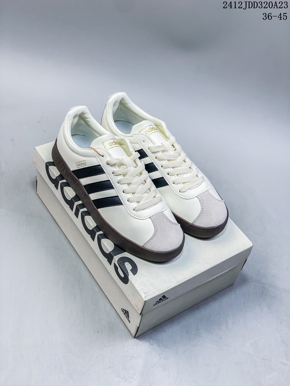 Adidas VL Court Classic Shoes White Navy JI0495