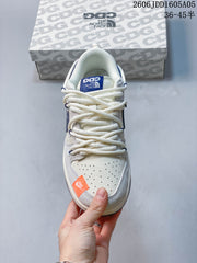 Nike SB Dunk Low Cream and Navy Skate Sneakers