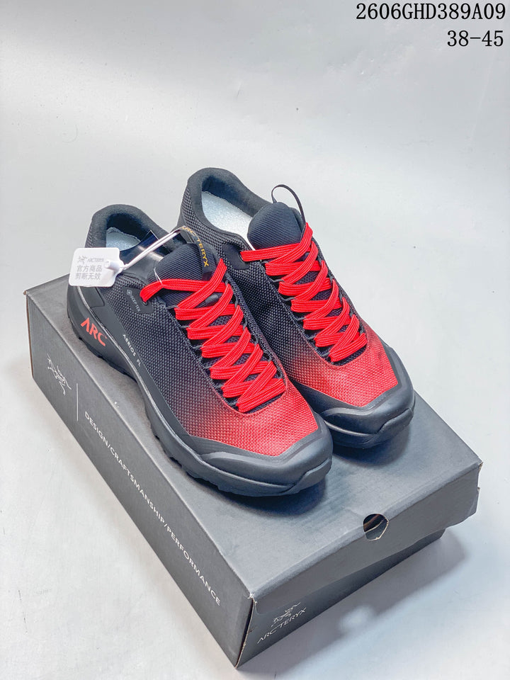 Arc'teryx Aerios FL GTX Trail Running Shoes, Red and Black