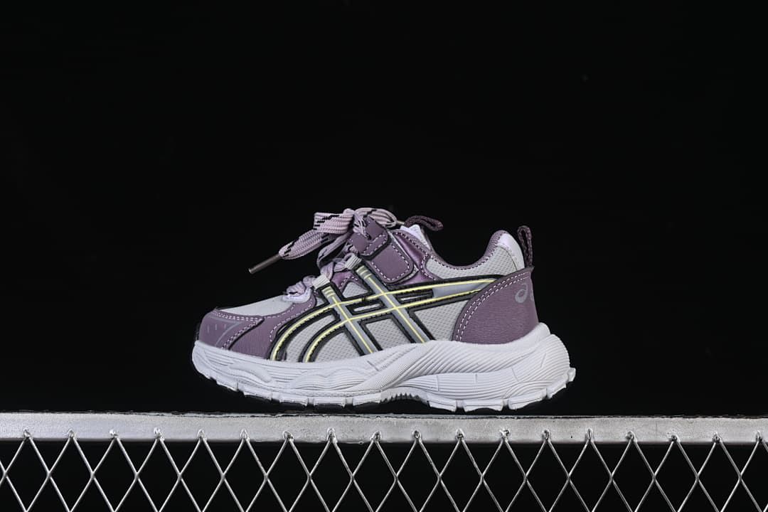 ASICS Kids’ Purple Lace-Up Sneakers