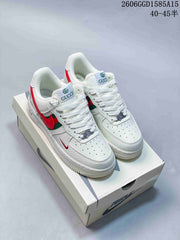 Nike Air Force 1 Low White Designer-Pattern Sneakers