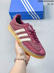 adidas Originals Gazelle Indoor Sneakers, Blue and Burgundy