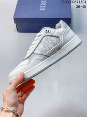Dior 06GDD374A04 Low-Top Sneakers in White and Gray
