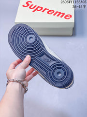 Nike Air Force 1 Low ’07 x Supreme White Blue Red Sneakers