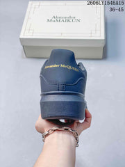 Alexander McQueen Low-Top Sneakers in Charcoal Blue, 68155ASOWE