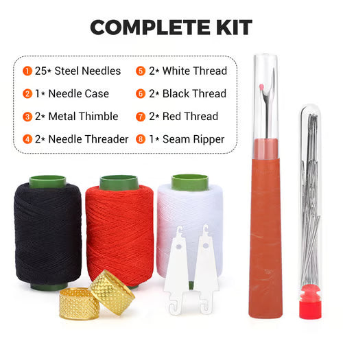 37Pcs Sewing Kit Set – Complete Needle & Thread Kit for Home, Travel & Emergency Repairs