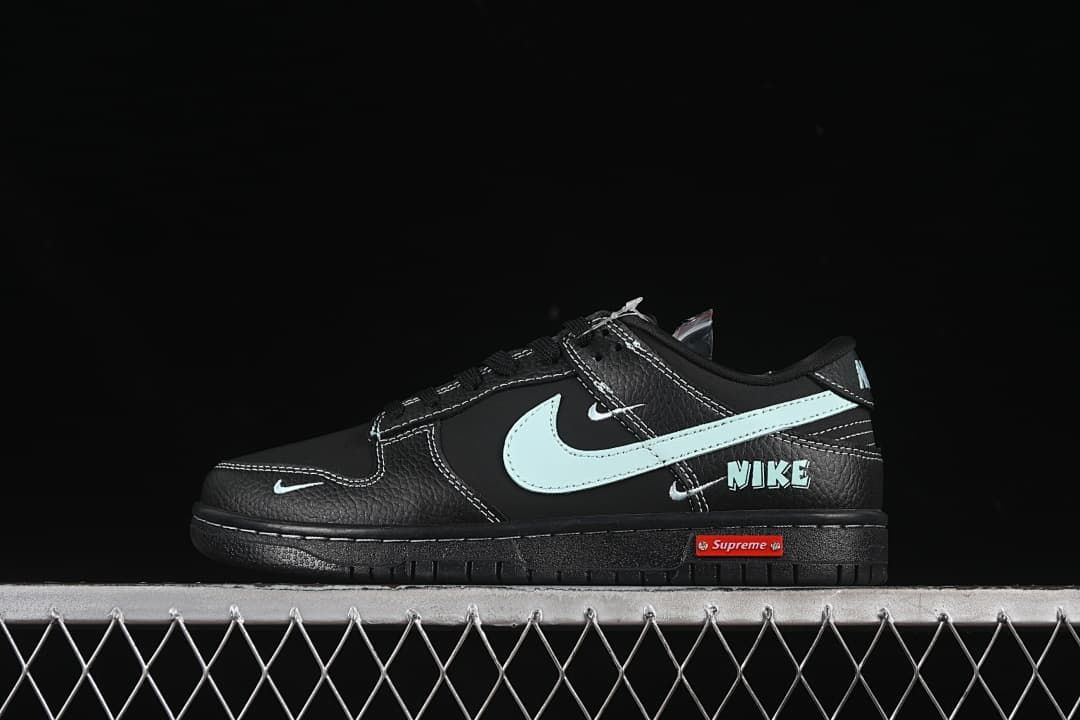 Nike SB Dunk Low Tiffany Black and Aqua Sneakers SC9207-422