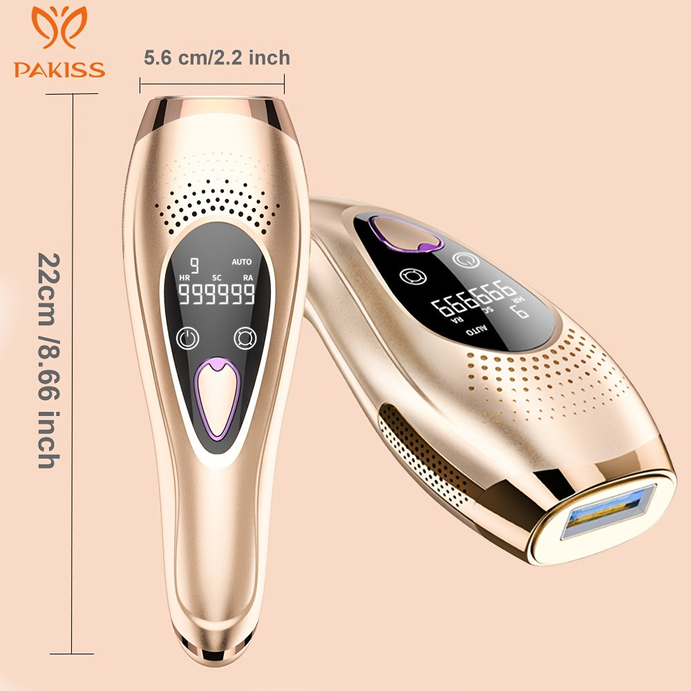Limited Edition IPL Hair Removal Device for full body use - at-home Painless Permanent hair Remover with 3 Modes, 9 Levels, Ice Cooling Technology & Light Beige Adaptation, Portable IPL system (IPL Suitable for all Light Beige Types)