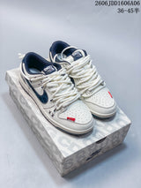 Nike SB Dunk Low x The North Face Sneakers, White and Navy