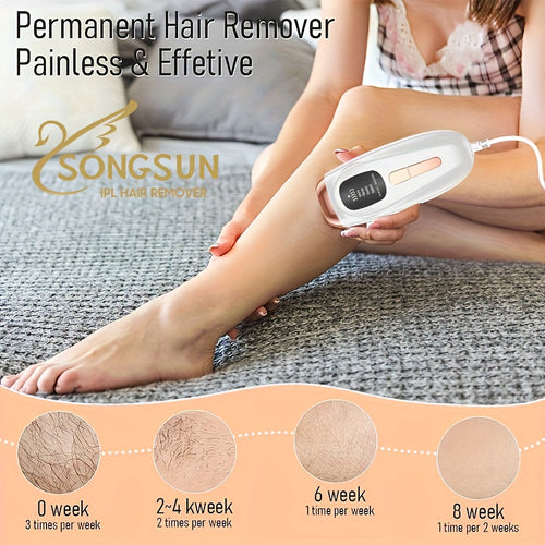 A Professional Hair Removal Device Suitable for Both Men And Women, Perfect for Christmas, Valentine'S Day, And New Year Gifts. This At-Home IPL Hair Remover Machine Offers a Painless And Safe Permanent Hair Removal System