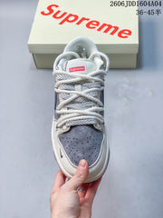 Nike SB Dunk Low Gray and White Sneakers YX5066-246