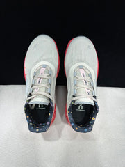 On Cloudmonster Sneakers in Light Gray and Coral