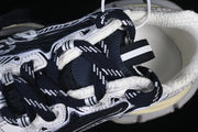 Balenciaga 3XL Split Logo Sneakers in Eggshell, Red and Navy