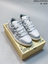 Jordan Low-Top Sneakers in White and Gray