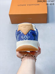 Louis Vuitton Tilted Blue Monogram Lace-Up Sneakers