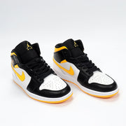 Jordan 1 High Black Yellow White Sneakers CV5276-107