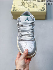 Jordan Low-Top Sneakers in White and Gray