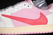 Jordan 1 Low OG Travis Scott Pink and White Sneakers IQ7604-101