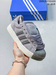 Adidas Originals Superstar XLG Grey Low-Top Sneakers KI3515