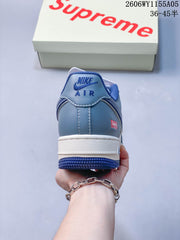 Nike Air Force 1 Low ’07 x Supreme White Blue Red Sneakers
