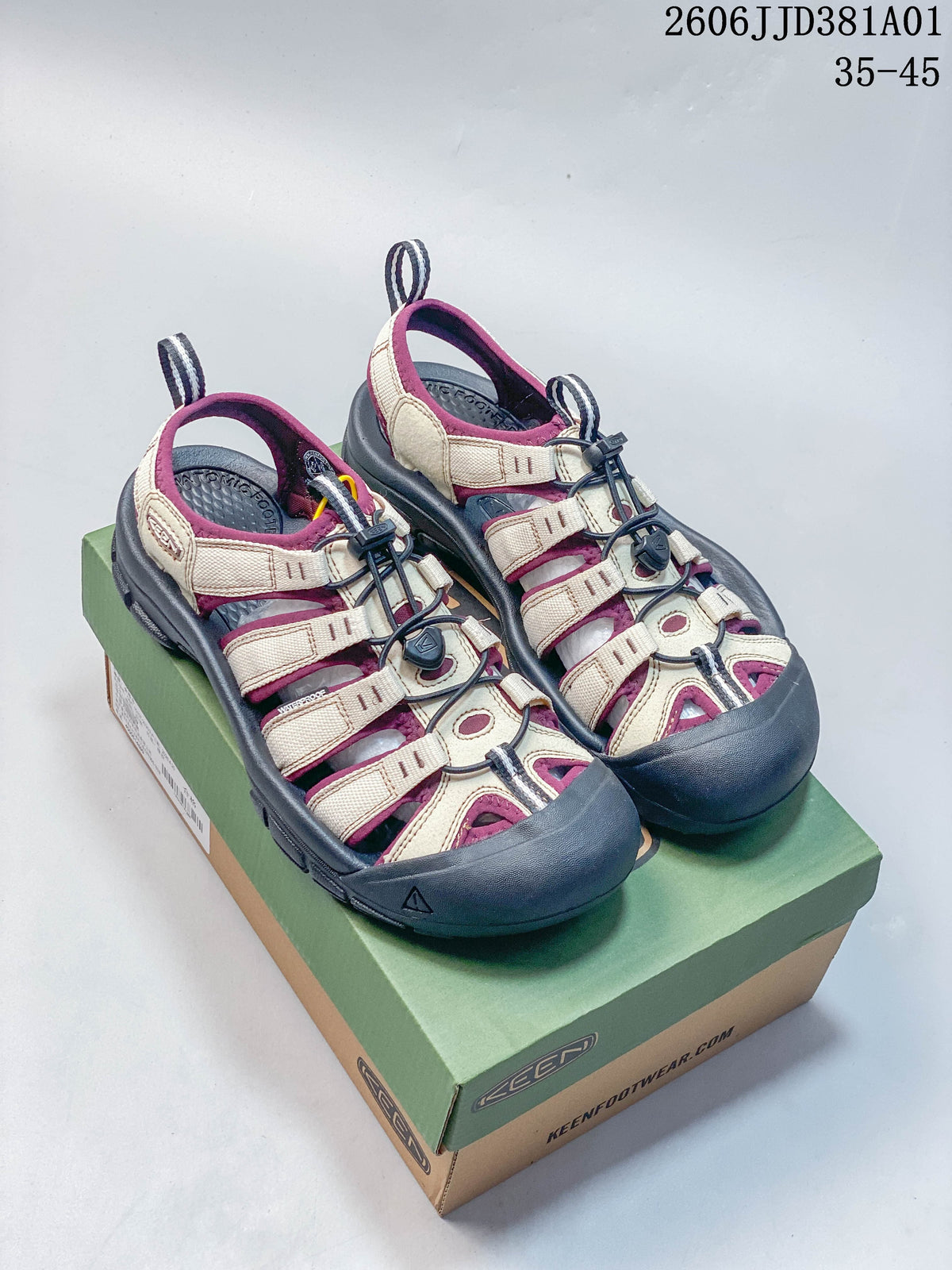 KEEN Newport H2 Women's Outdoor Sandals, Beige and Plum