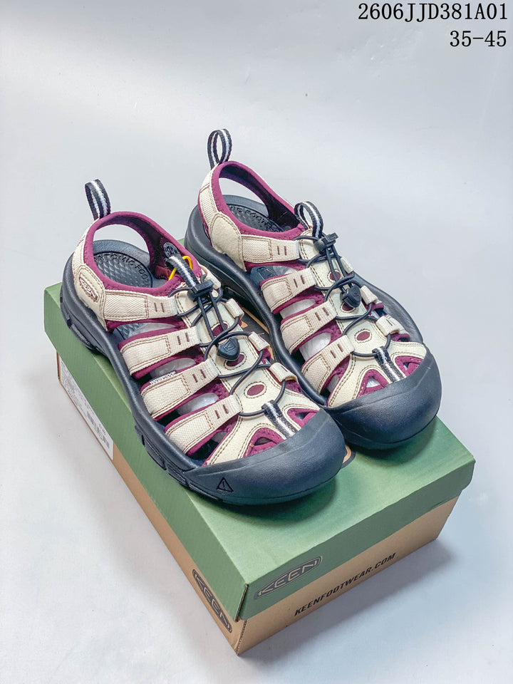 KEEN Newport H2 Women's Outdoor Sandals, Beige and Plum