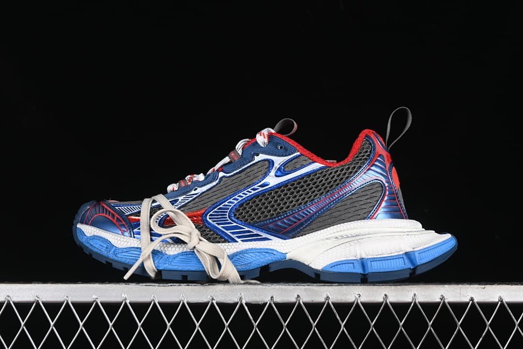 Balenciaga Phantom Sneakers in Grey, Blue and Red