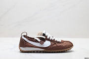 Nike Jacquemus Low-Profile Sneakers in Brown and White