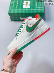 Nike Air Force 1 Low White Green Red WY0655-110
