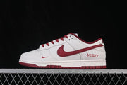 Nike SB Dunk Low White and Red Low-Top Sneakers WR0620-117