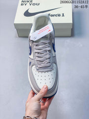 Nike Air Force 1 Low White and Navy Blue Sneakers