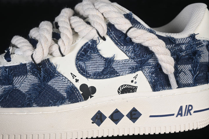 Nike Air Force 1 '07 Low ACE Denim Sneakers FB0607-909